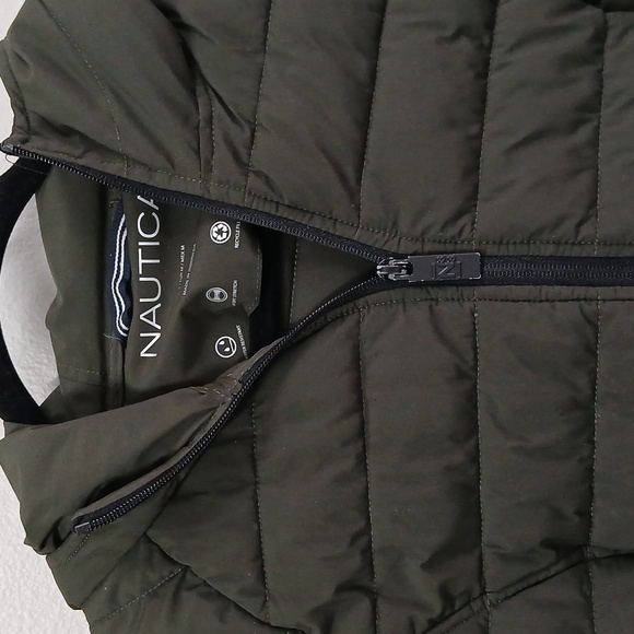 Nautica puffer coat with fur hood. Sz S. - Picture 2 of 5